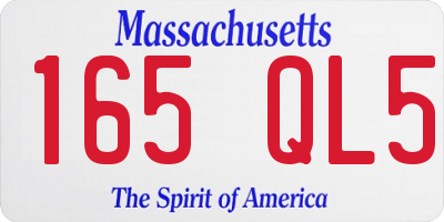 MA license plate 165QL5