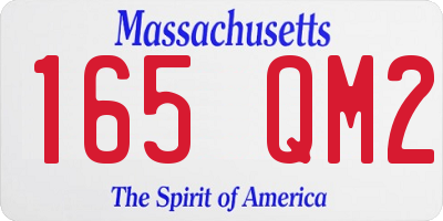 MA license plate 165QM2
