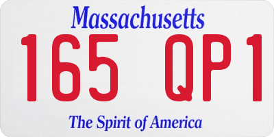 MA license plate 165QP1