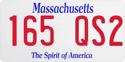 MA license plate 165QS2