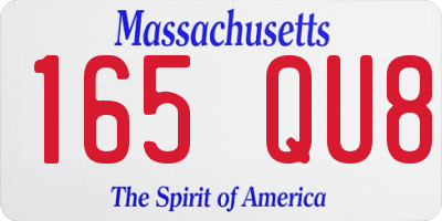 MA license plate 165QU8