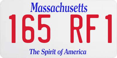MA license plate 165RF1