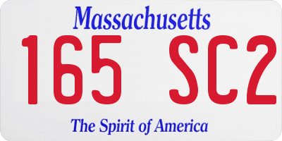 MA license plate 165SC2