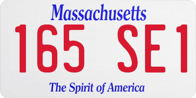 MA license plate 165SE1