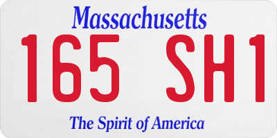 MA license plate 165SH1