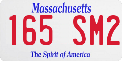 MA license plate 165SM2
