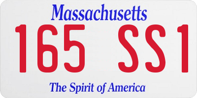 MA license plate 165SS1