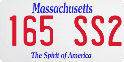 MA license plate 165SS2