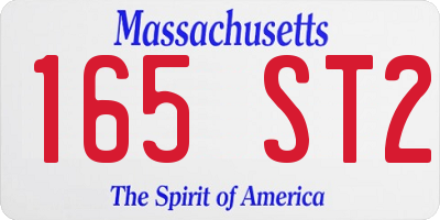 MA license plate 165ST2