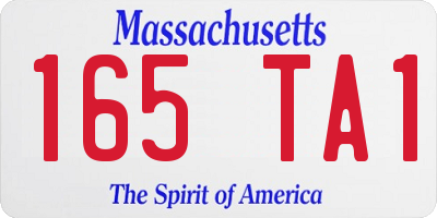 MA license plate 165TA1