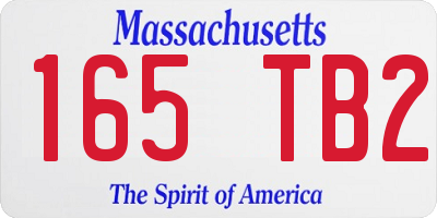 MA license plate 165TB2