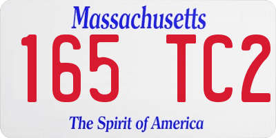 MA license plate 165TC2