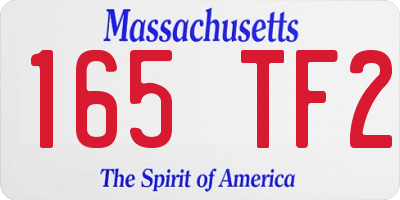 MA license plate 165TF2