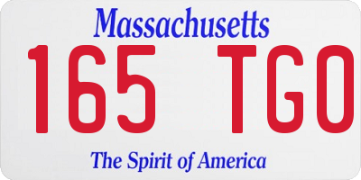 MA license plate 165TG0