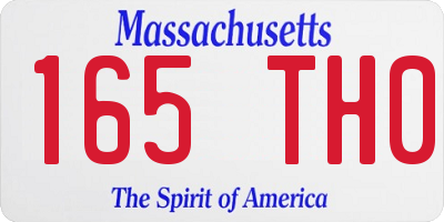MA license plate 165TH0