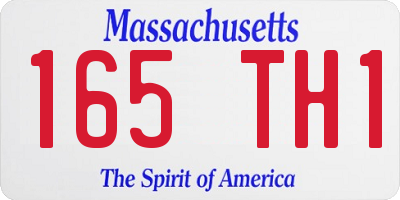 MA license plate 165TH1