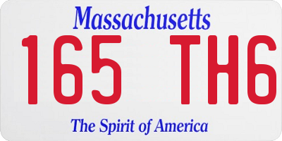 MA license plate 165TH6