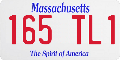 MA license plate 165TL1