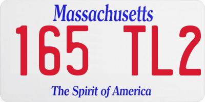 MA license plate 165TL2