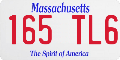 MA license plate 165TL6