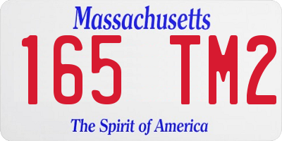 MA license plate 165TM2