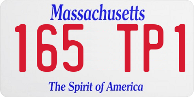 MA license plate 165TP1