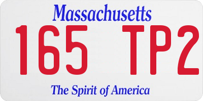 MA license plate 165TP2