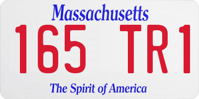 MA license plate 165TR1