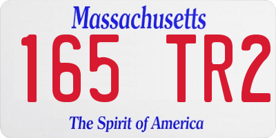 MA license plate 165TR2