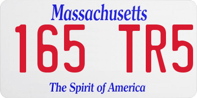 MA license plate 165TR5