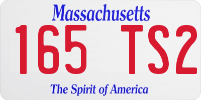 MA license plate 165TS2