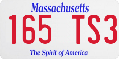 MA license plate 165TS3