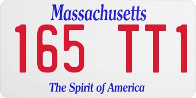 MA license plate 165TT1
