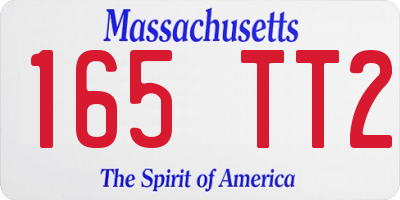 MA license plate 165TT2