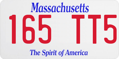 MA license plate 165TT5