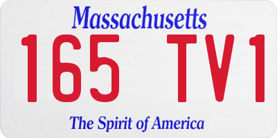 MA license plate 165TV1