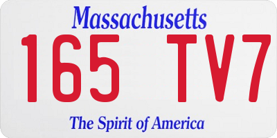 MA license plate 165TV7