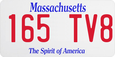 MA license plate 165TV8