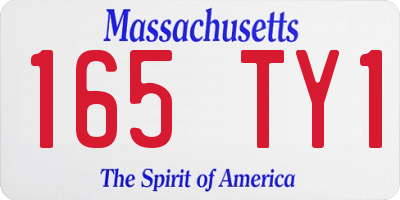 MA license plate 165TY1