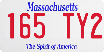 MA license plate 165TY2
