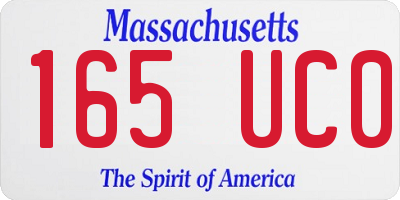 MA license plate 165UC0