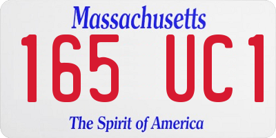 MA license plate 165UC1