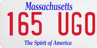 MA license plate 165UG0