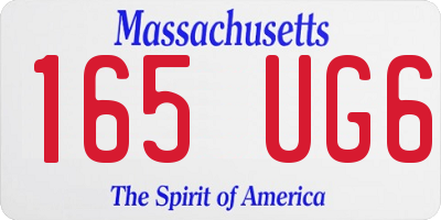 MA license plate 165UG6