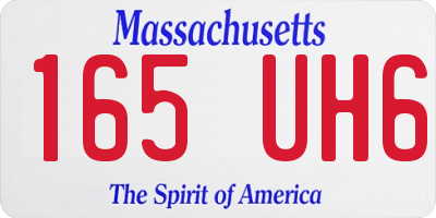 MA license plate 165UH6