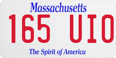 MA license plate 165UI0