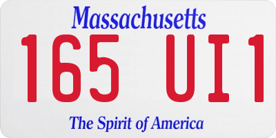 MA license plate 165UI1