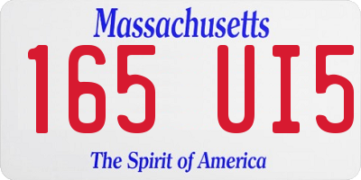 MA license plate 165UI5