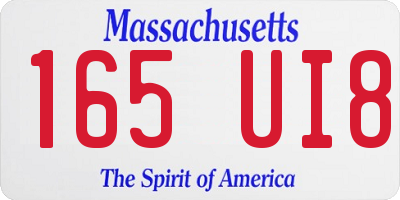 MA license plate 165UI8