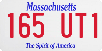 MA license plate 165UT1
